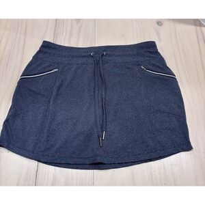 Kyodan Womens Medium Blue Striped Athletic Skort Drawstring Zip Pockets‎ Active